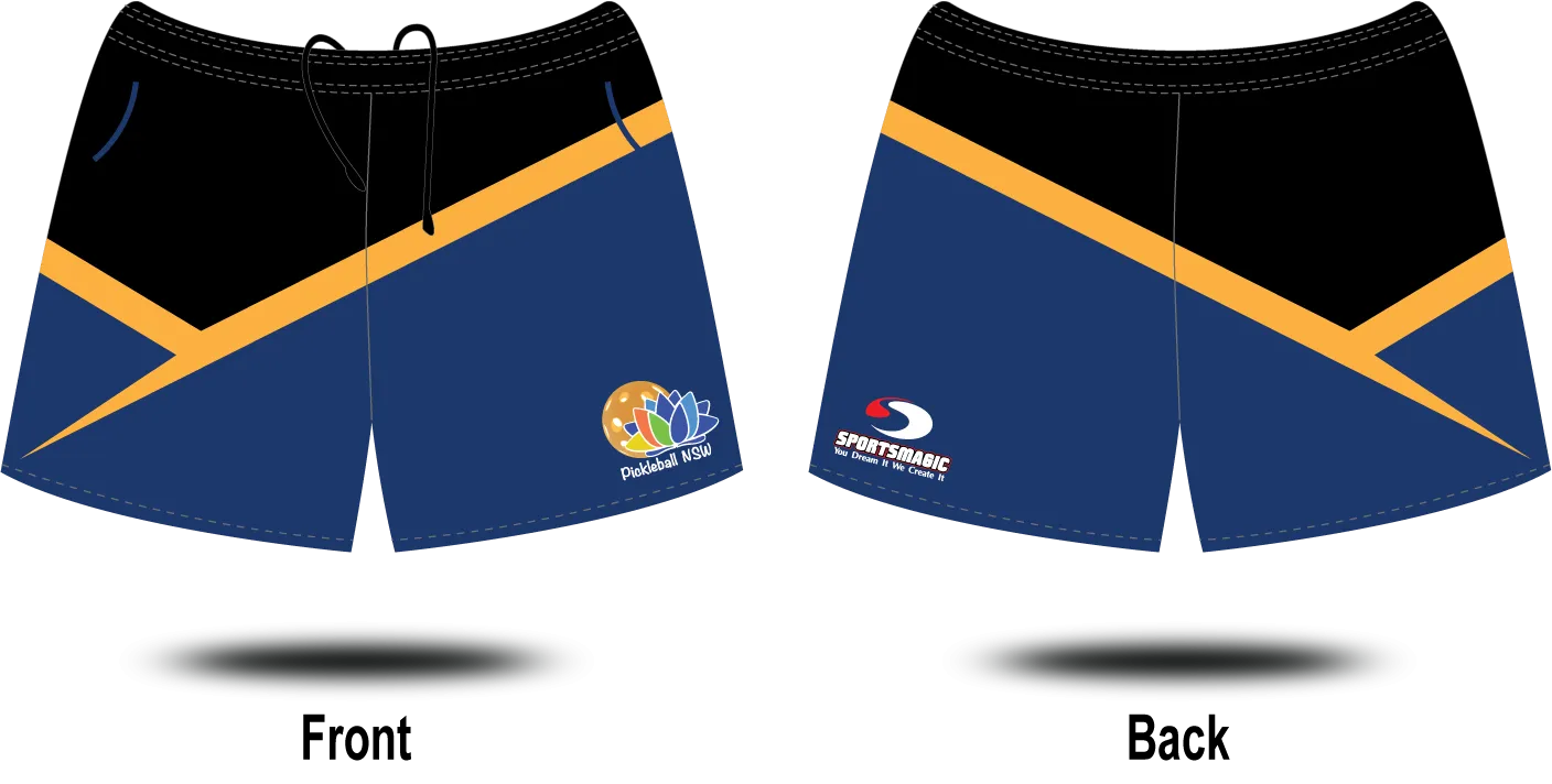 PICKLEBALL NSW - Pocket Shorts (Black)