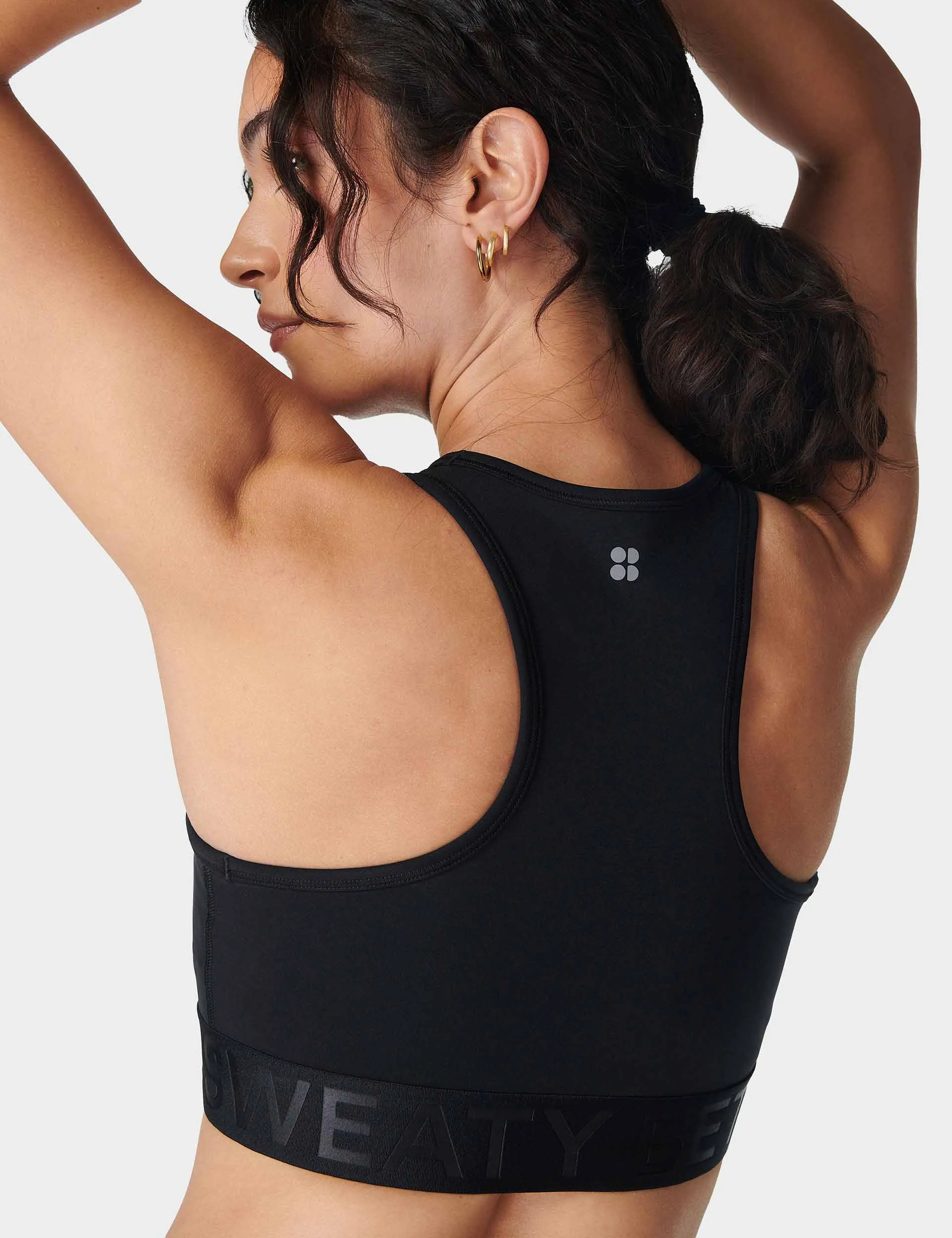 Power Logo Medium Impact Cropped Vest - Black