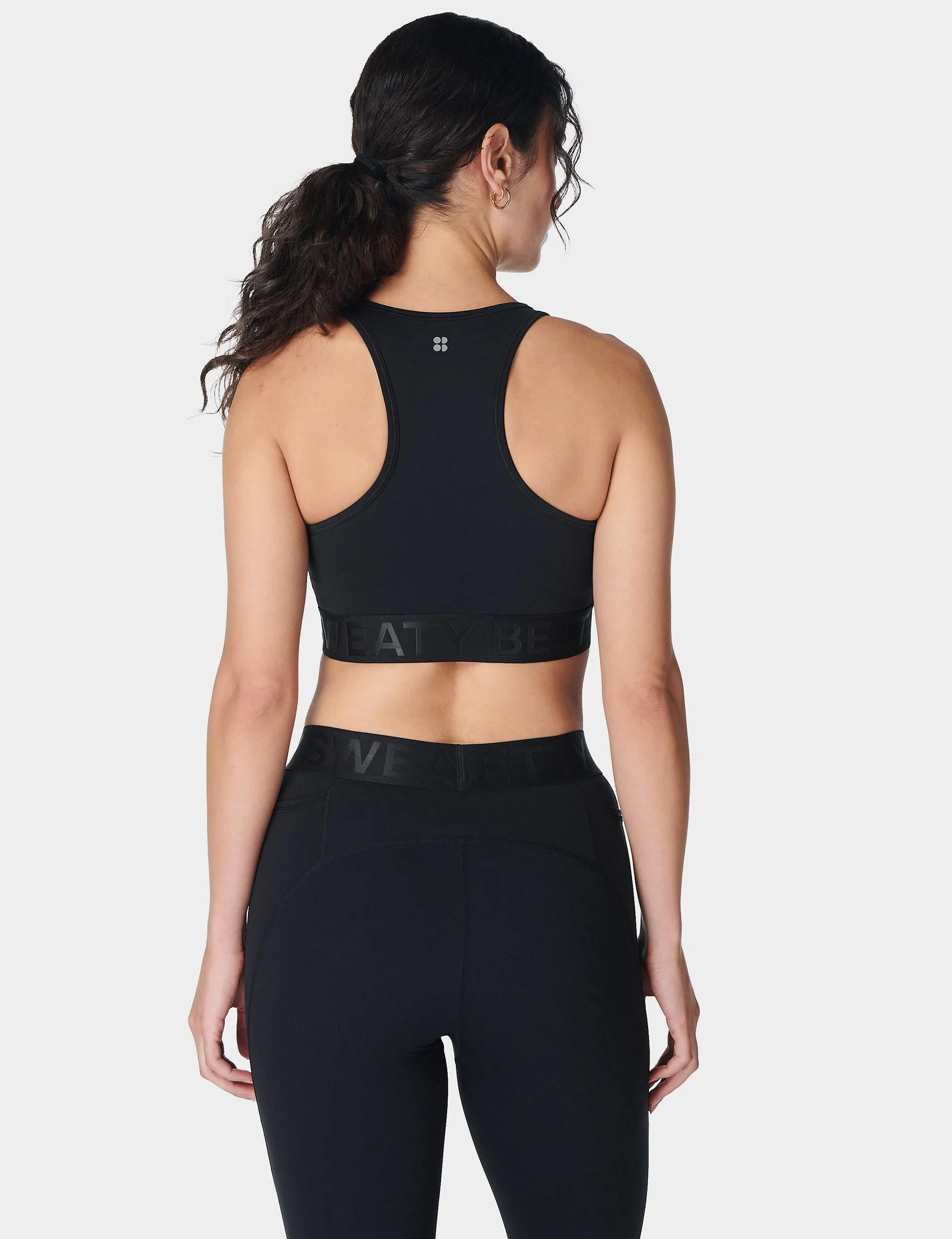 Power Logo Medium Impact Cropped Vest - Black