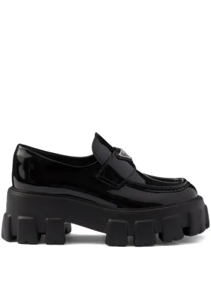 Prada Monolith patent leather loafers