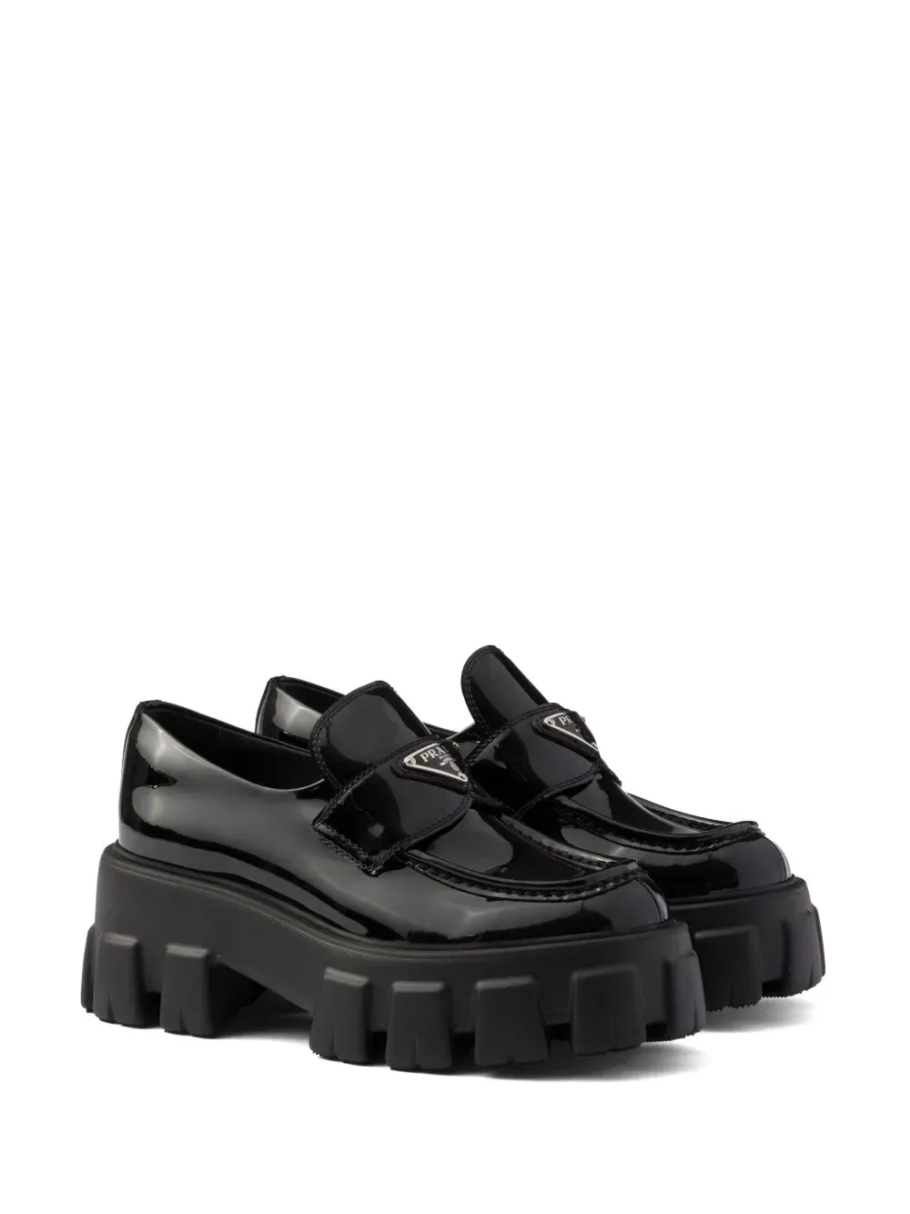 Prada Monolith patent leather loafers