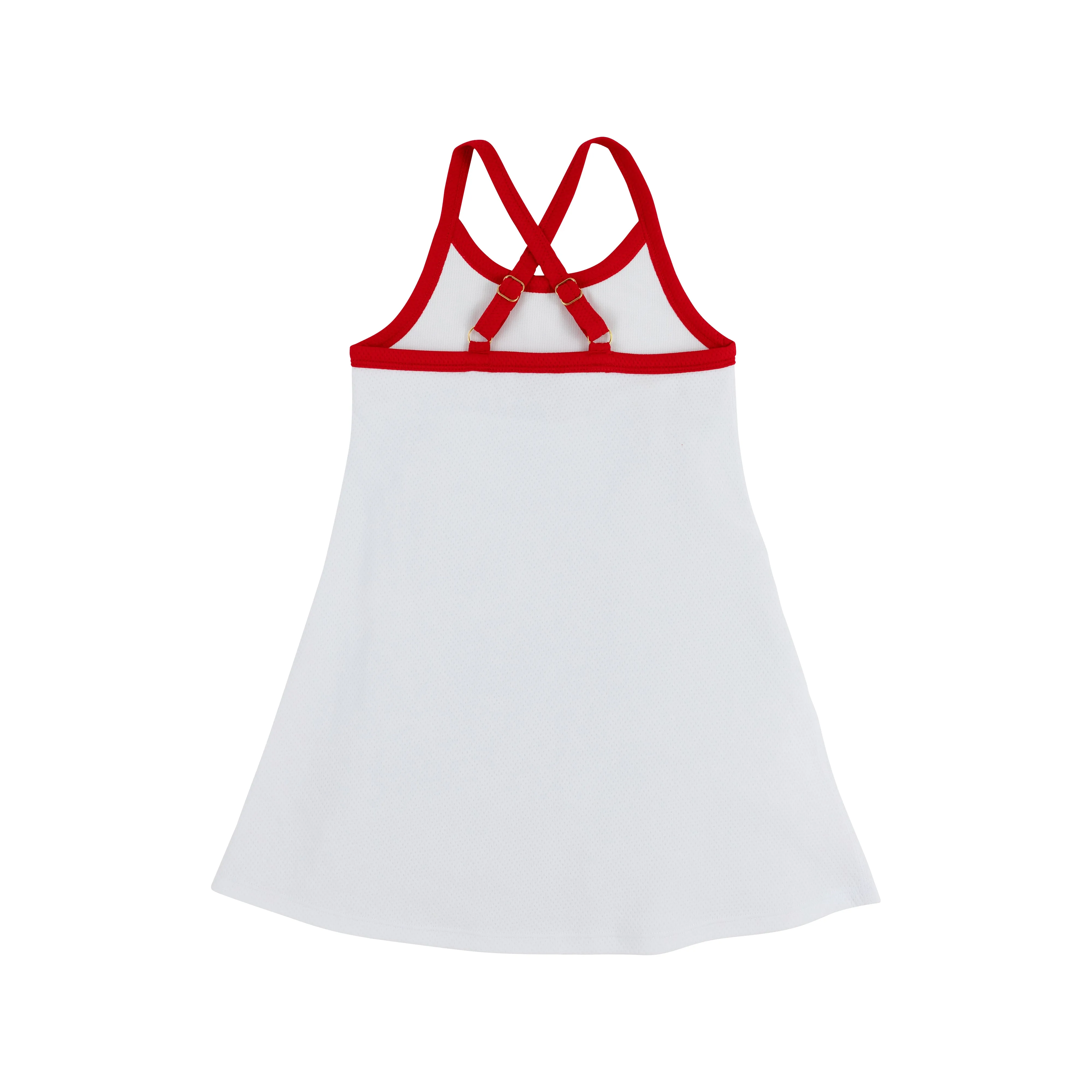 Prepletic™ Little Miss Tennis Dress - Worth Avenue White with Richmond Red and Nantucket Navy Stork