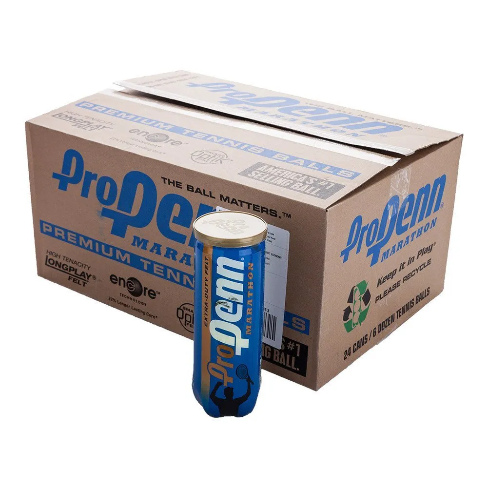 Pro Penn Marathon Regular Duty Tennis Balls - 24 Can Case