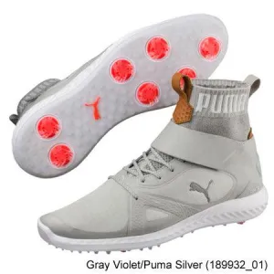 Puma IGNITE PWRADAPT Hi-Top Golf Shoes 9.5 Gray Violet/Puma Silver (189932