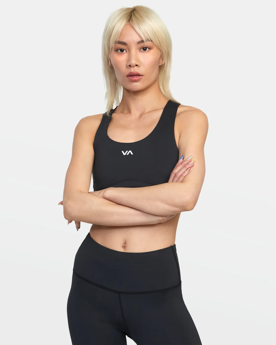 RVCA Womens VA Essential Mid Support Sports Bra