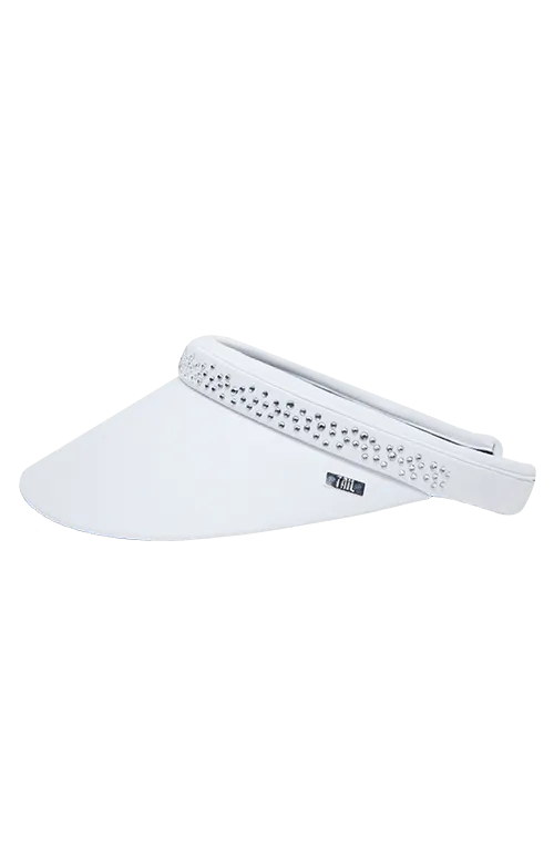 Samantha Visor - Chalk White with Rhinestones