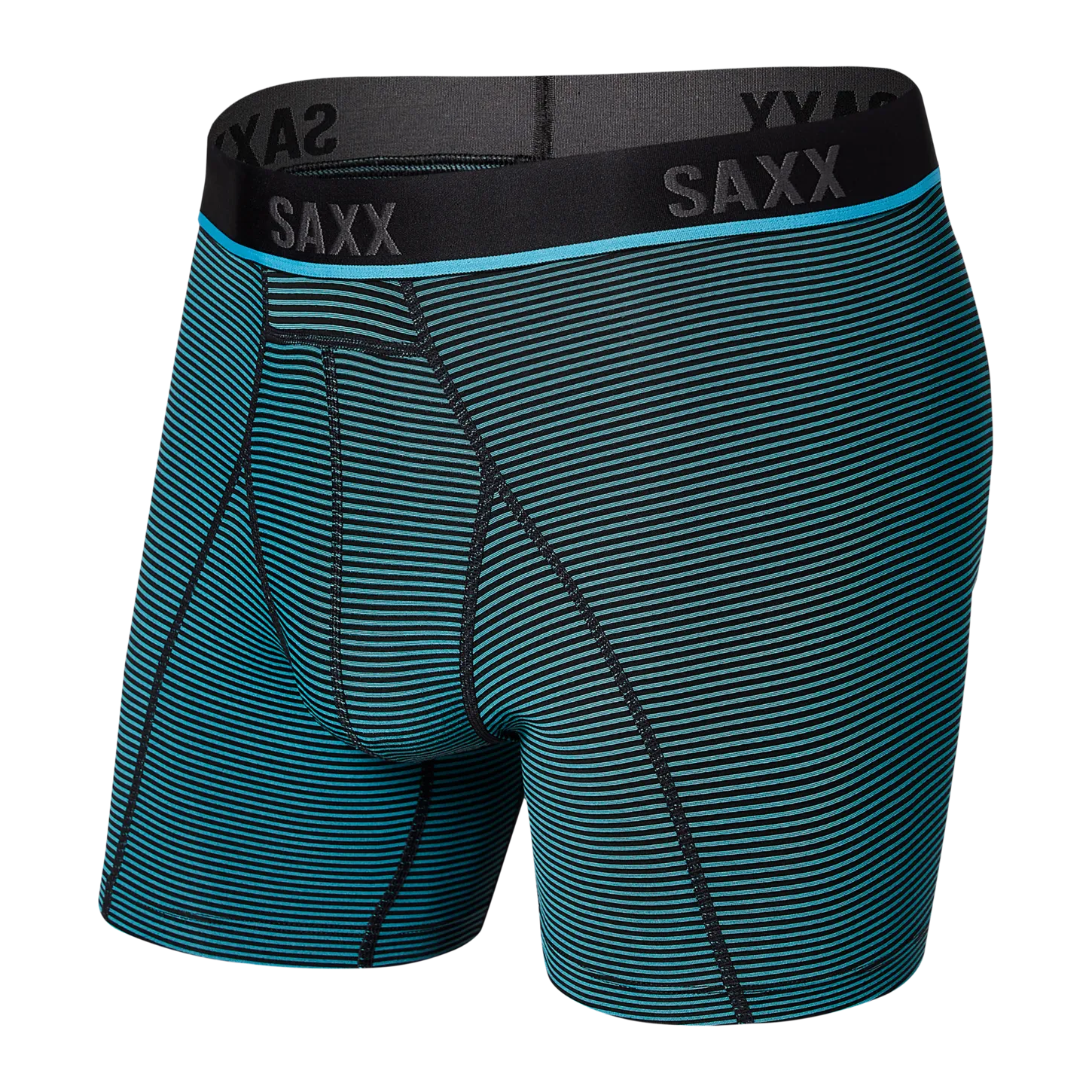 Saxx Kinetic HD Boxer Brief Cool Blue Feed Stripe