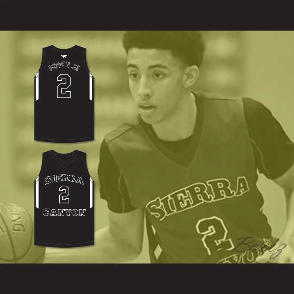 Scotty Pippen Jr 2 Sierra Canyon School Trailblazers Black Basketball Jersey 2