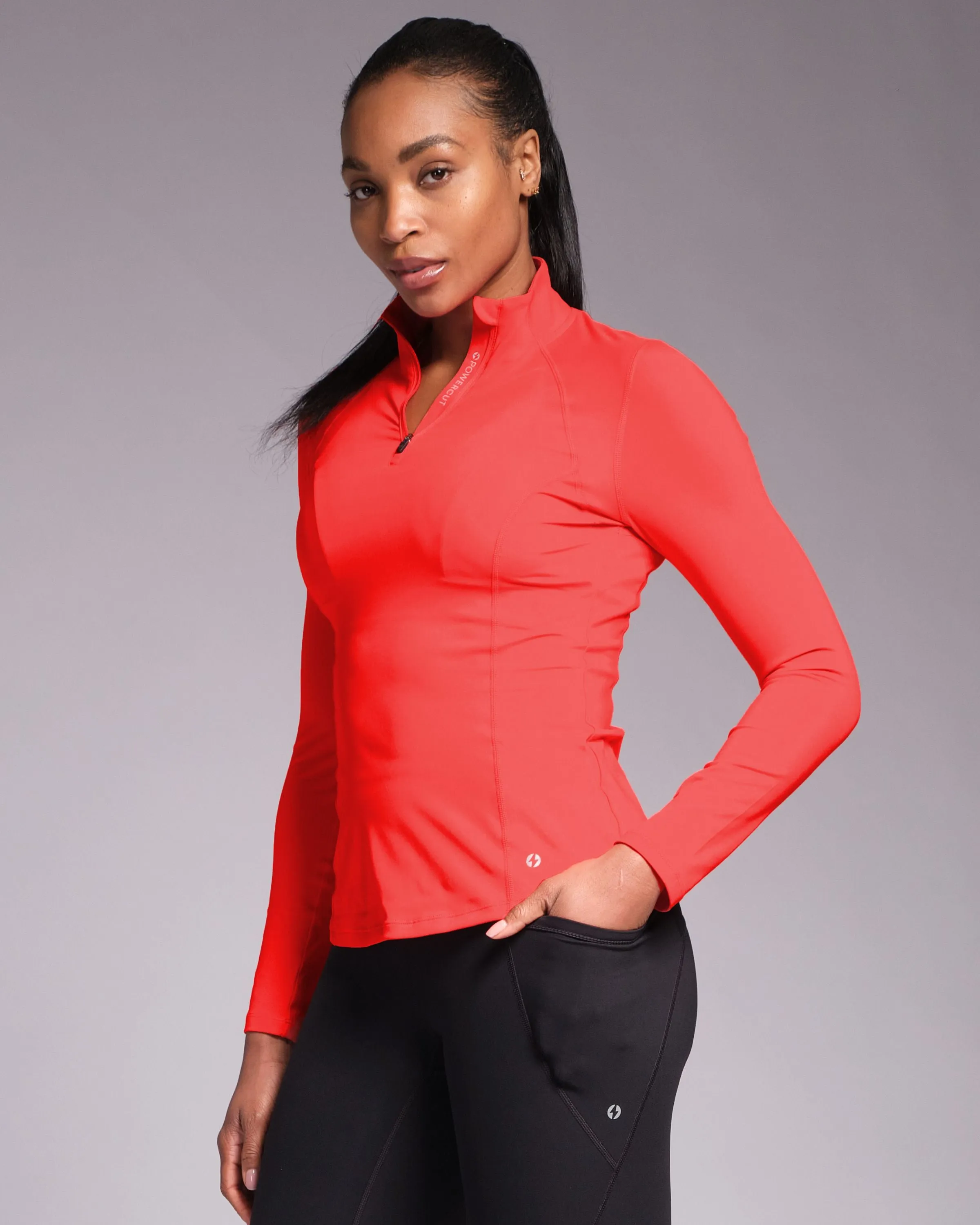Sculpt Perform Half Zip Bright Red