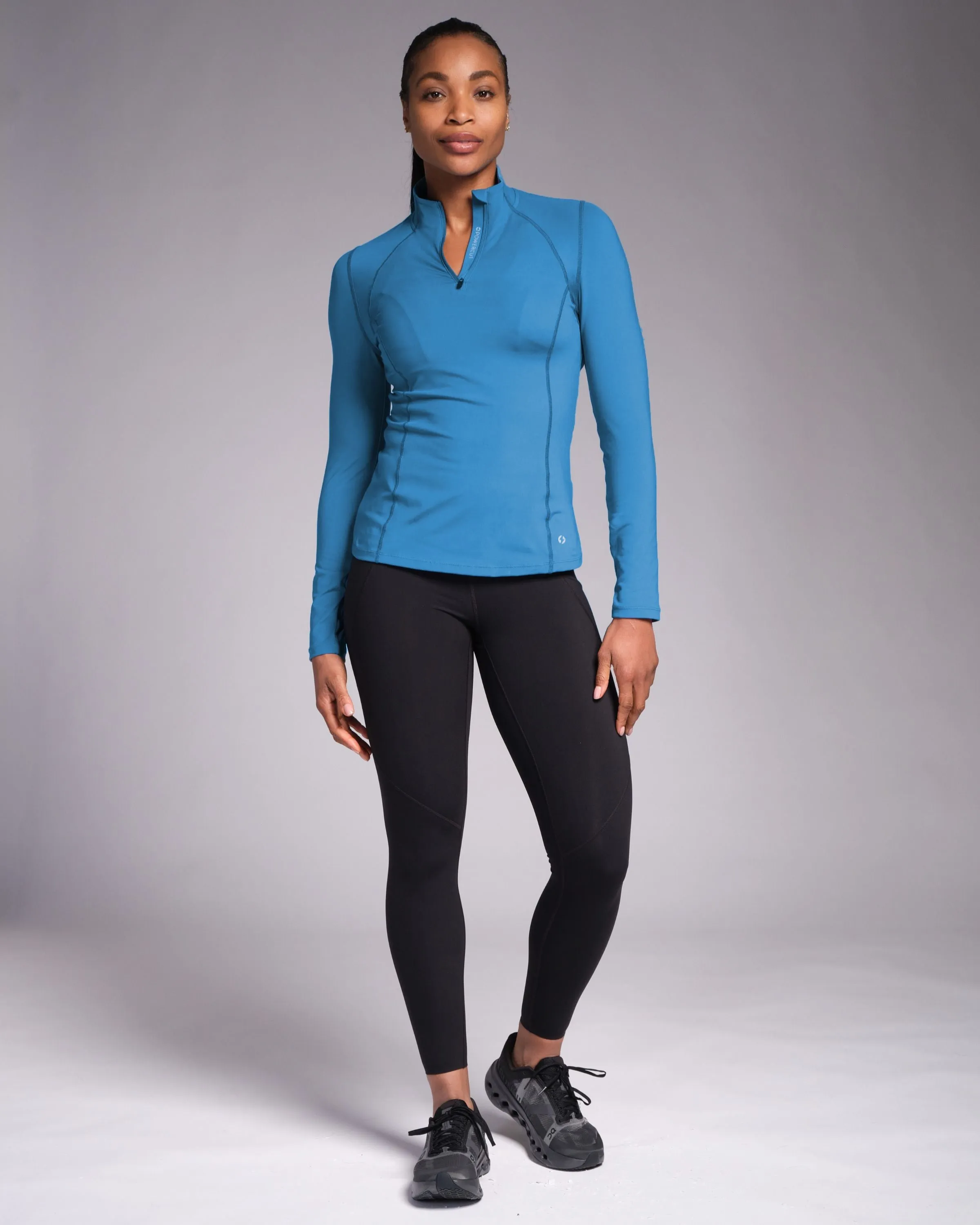 Sculpt Perform Half Zip Vintage Blue