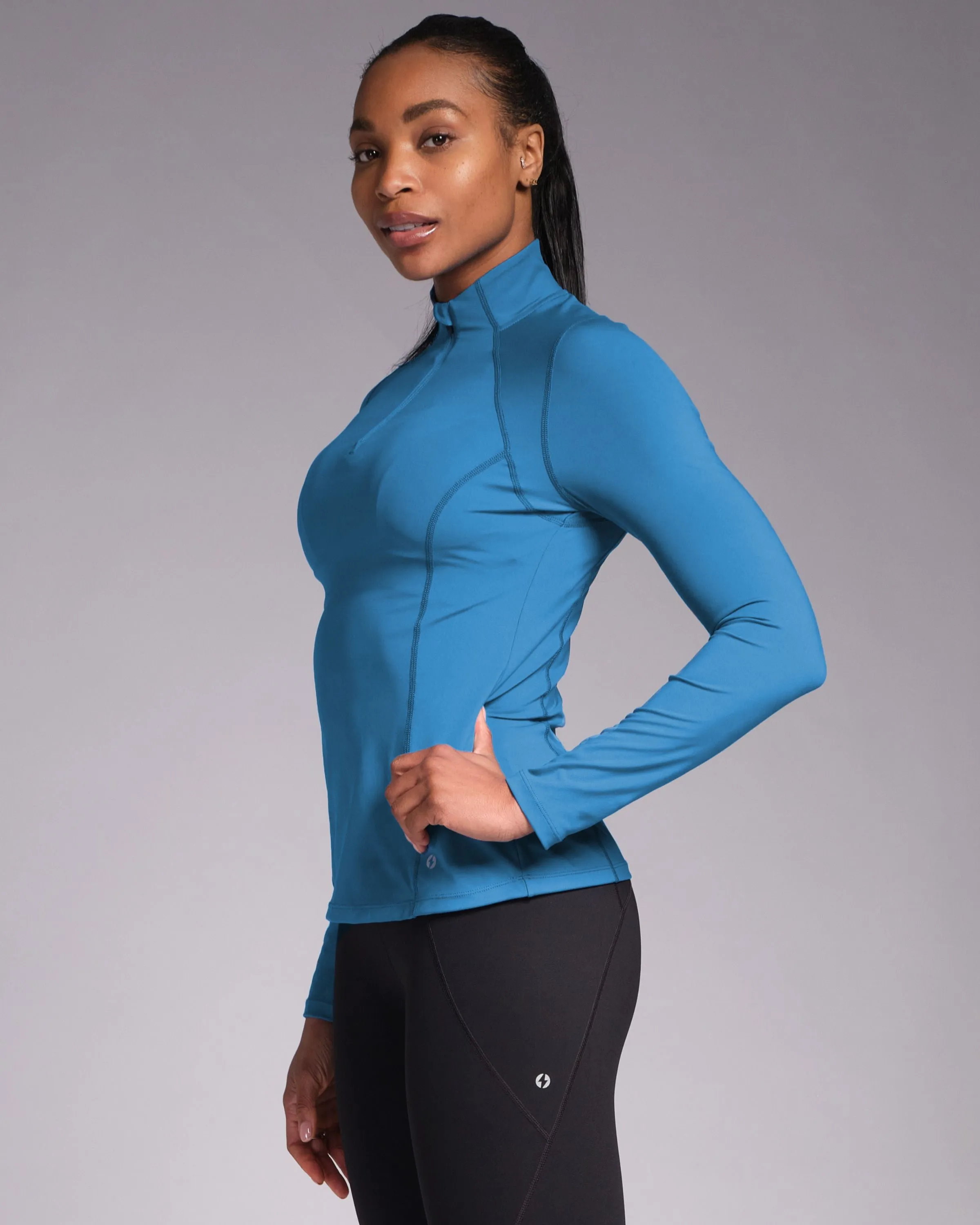 Sculpt Perform Half Zip Vintage Blue