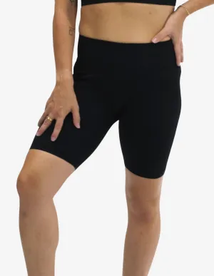 Seamless Ribbed Short Black