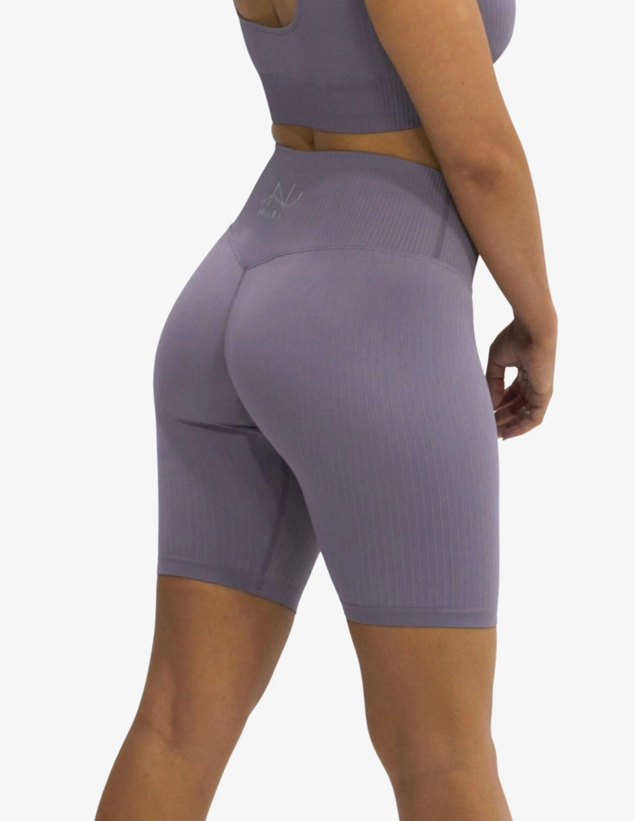 Seamless Ribbed Short Dark Taupe