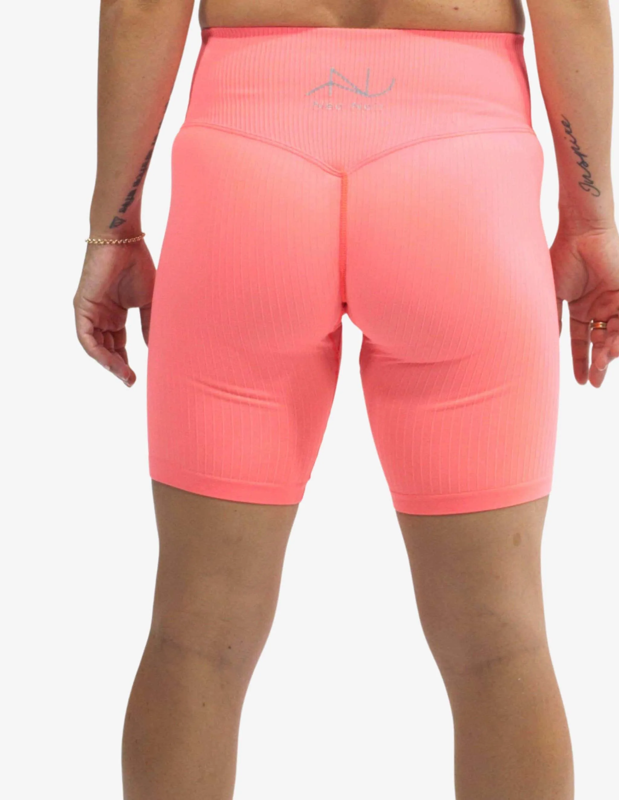 Seamless Ribbed Short Fluro Orange