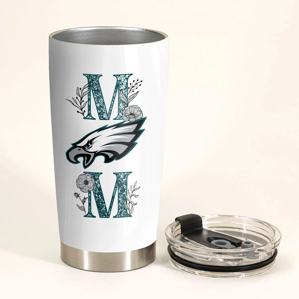 She Is Strong Mom Tumbler - Best Gift For Mother's Day, Philadelphia Football
