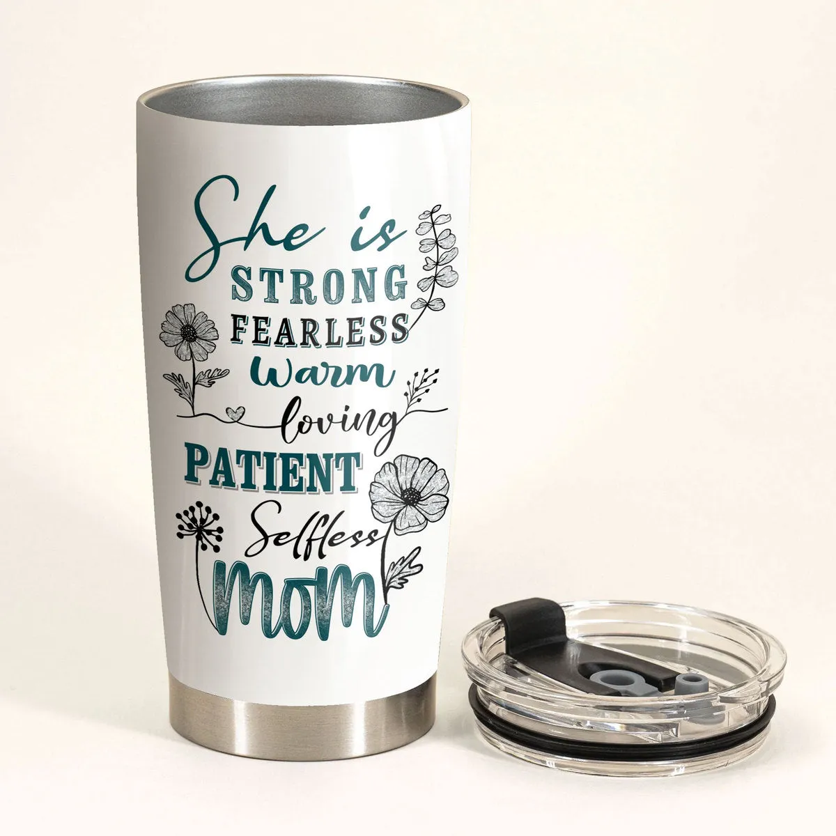 She Is Strong Mom Tumbler - Best Gift For Mother's Day, Philadelphia Football