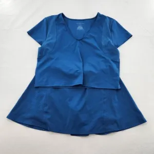 Sincerely Jules Active Size Large Blue Top &amp; Skirt Set Performance Tennis Golf