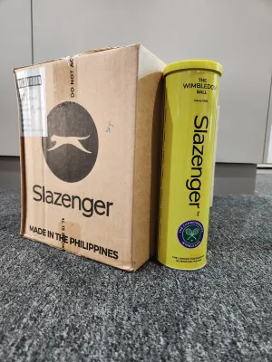 Slazenger Wimbledon 4 Ball Tin (Yellow Can) Carton of 18 Cans