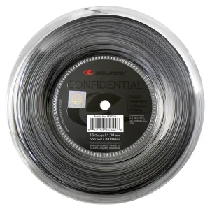 Solinco Confidential 16/1.30 Tennis String Reel (Grey)