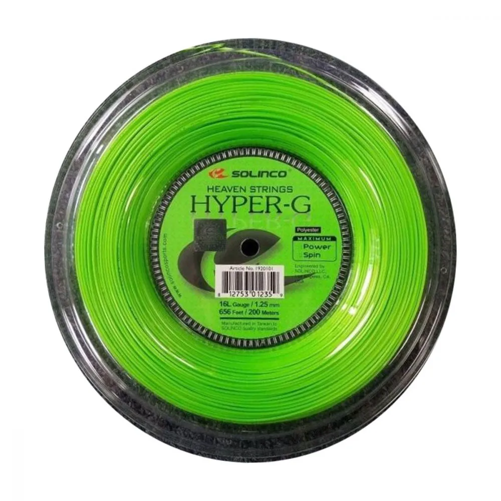 Solinco Hyper-G 16L Tennis String Reel in Green