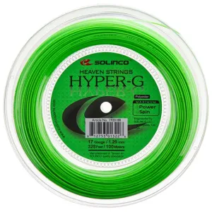 Solinco Hyper-G 17/1.20 Tennis String Mini 100m Reel (Green)