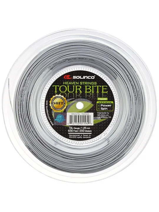 Solinco Tour Bite Soft String Reel of Silver 16g 1.25