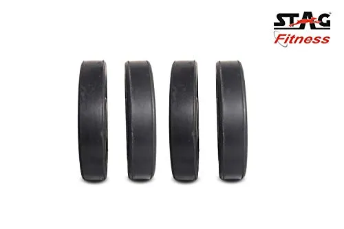 Stag Fitness 4 kg (1kg x4) Rubber Weight Plates 30 MM, Rubber Weight Plates for Professional Gym Training