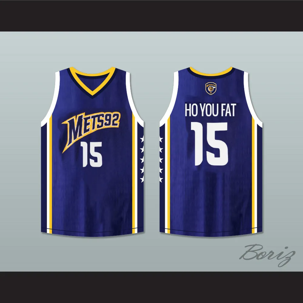 Steeve Ho You Fat 15 Metropolitans 92 Navy Blue Basketball Jersey 1