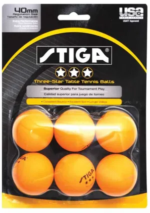 Stiga 3 Star Table Tennis Balls