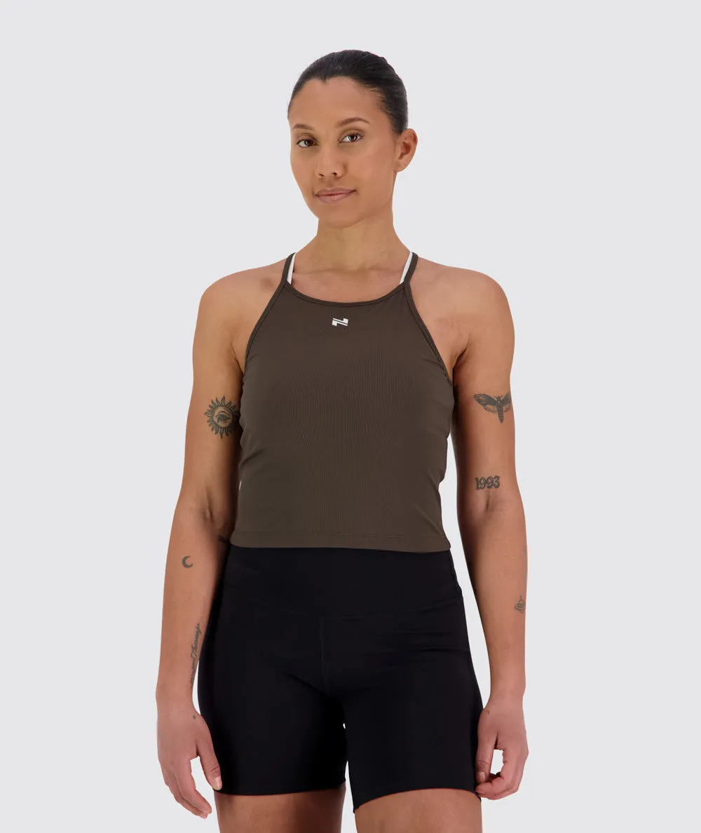 Strappy Ribbed Crop Top