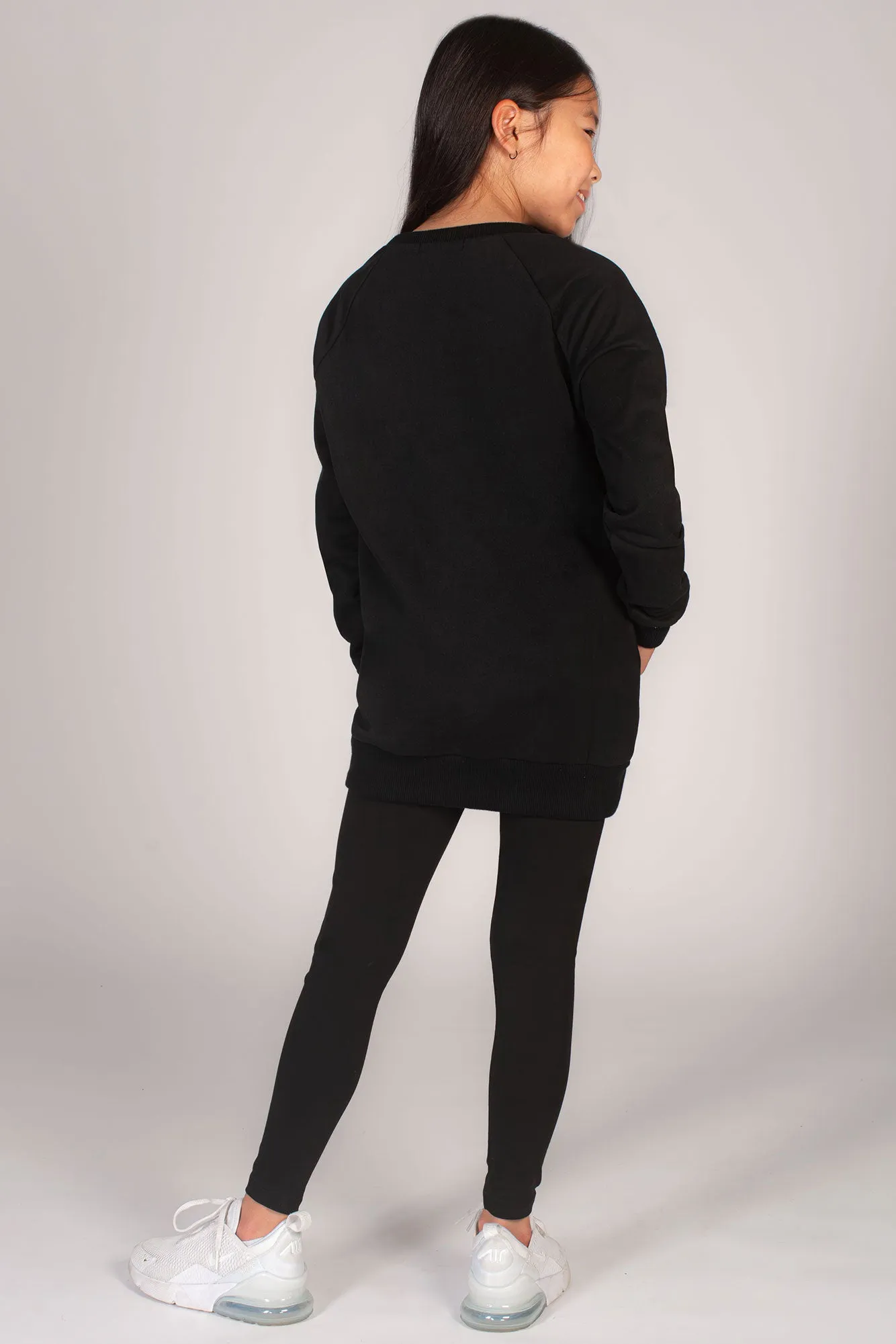 Stud Logo Longline Sweat Top