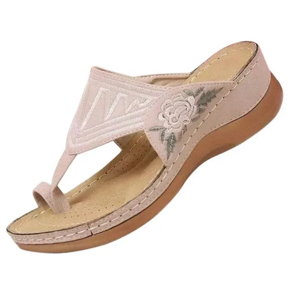 Summer Beach Flip Flops Casual Slippers Wedge Heels