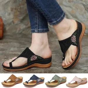 Summer Beach Flip Flops Casual Slippers Wedge Heels