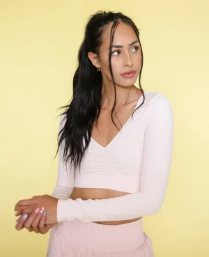 Superscoop Long Sleeve Top - Pastel Pink