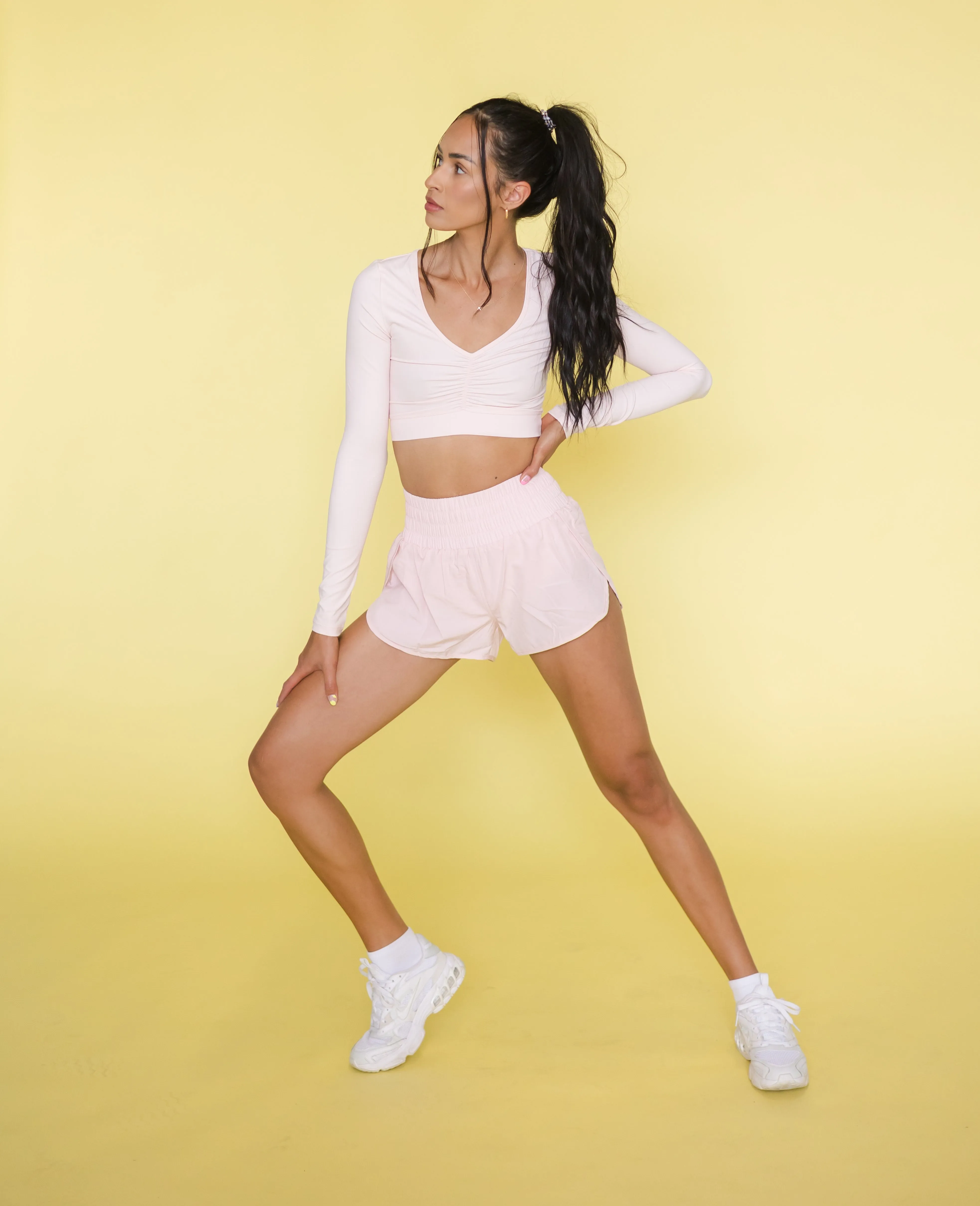 Superscoop Long Sleeve Top - Pastel Pink