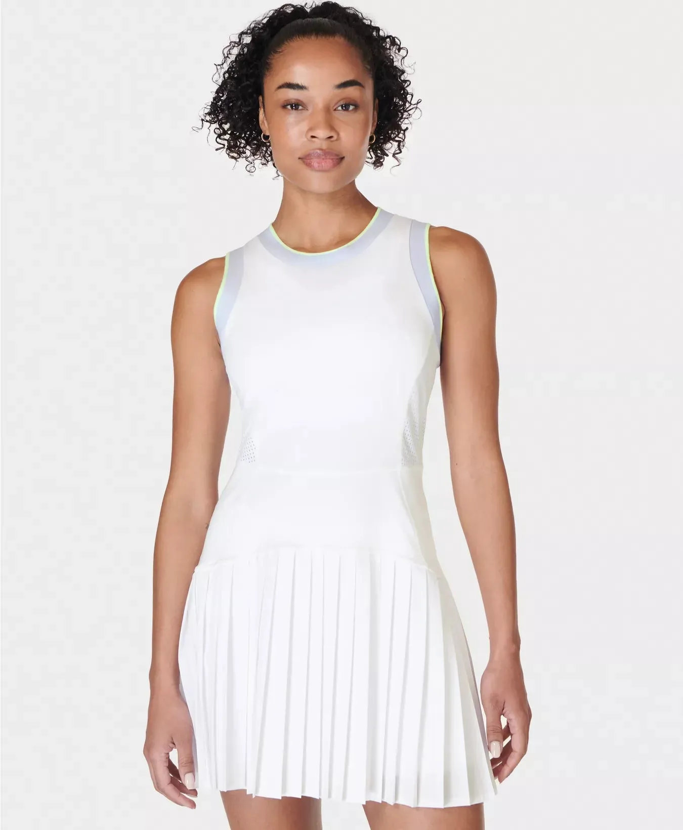 Sweaty Betty Power Pleat Dress in White