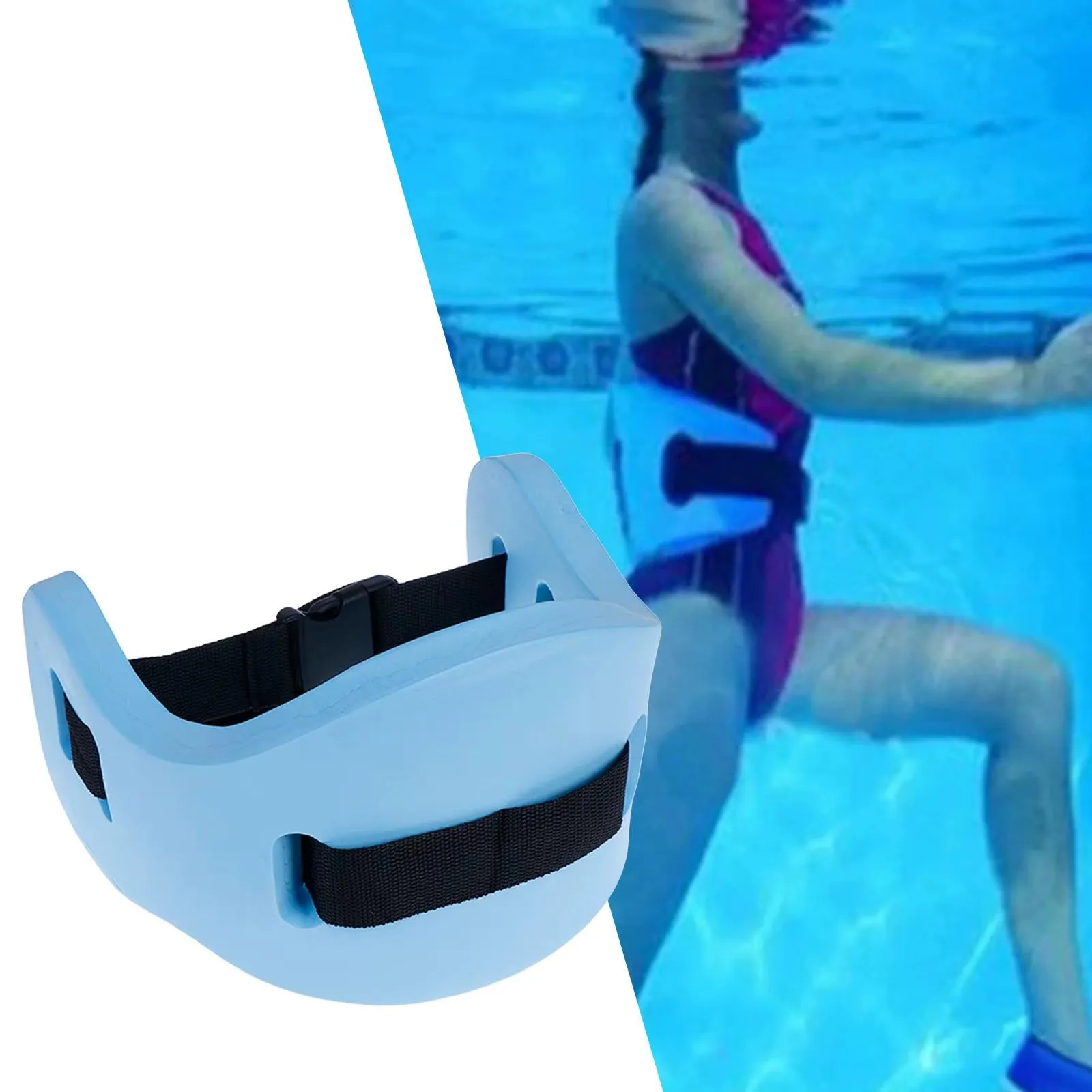Swimming Waist Belt Swim Training Belt Kick Board Back Flotation Learning Gear EVA Buoyancy Waistband for Adults Children Kids