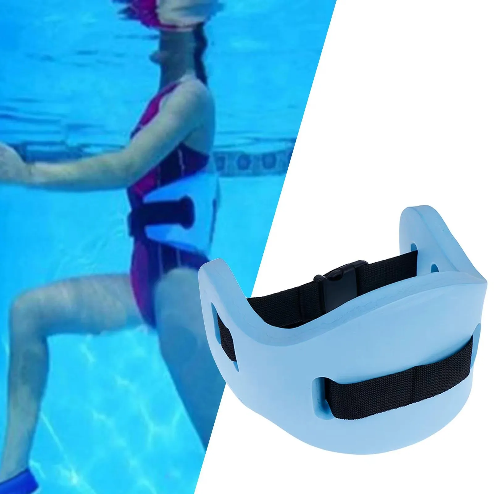 Swimming Waist Belt Swim Training Belt Kick Board Back Flotation Learning Gear EVA Buoyancy Waistband for Adults Children Kids