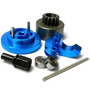 T10095 1/10 RC Alloy 2 Shoe 14T Clutch Kit Blue Flywheel / Blue Shoes Bearings