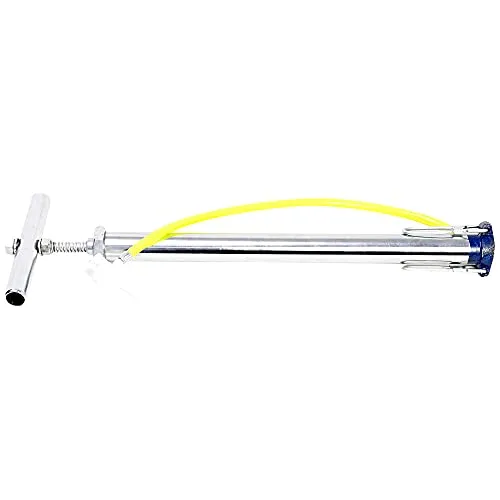 Target20 High Pressure Steel Bicycle Air Pump Tyre Inflator Cycle Pump for Cycles, Toys Delux BCP Chrome Silver