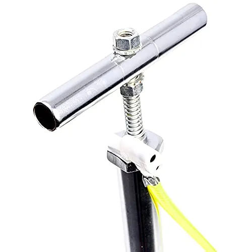 Target20 High Pressure Steel Bicycle Air Pump Tyre Inflator Cycle Pump for Cycles, Toys Delux BCP Chrome Silver