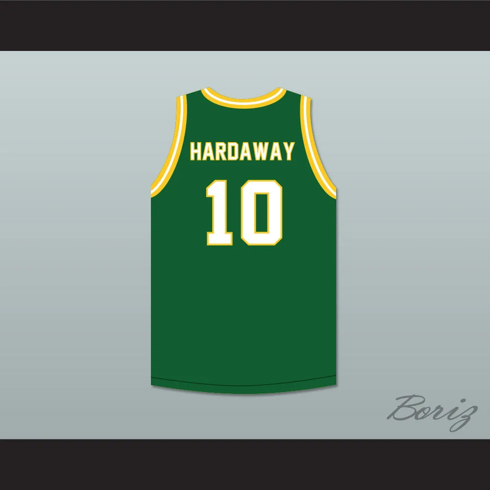 Tim Hardaway 10 Carver Military Academy Challengers Green Basketball Jersey 2