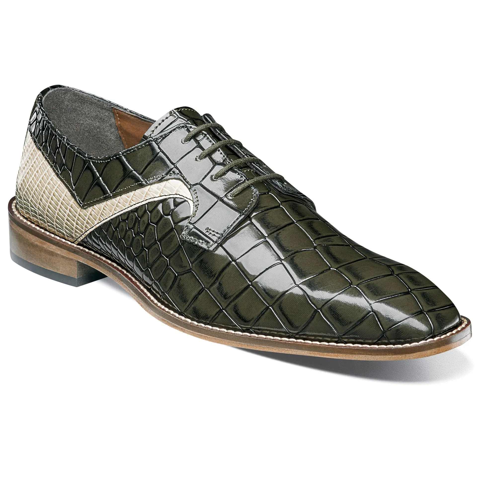 Triolo Olive Multi Oxford Shoes