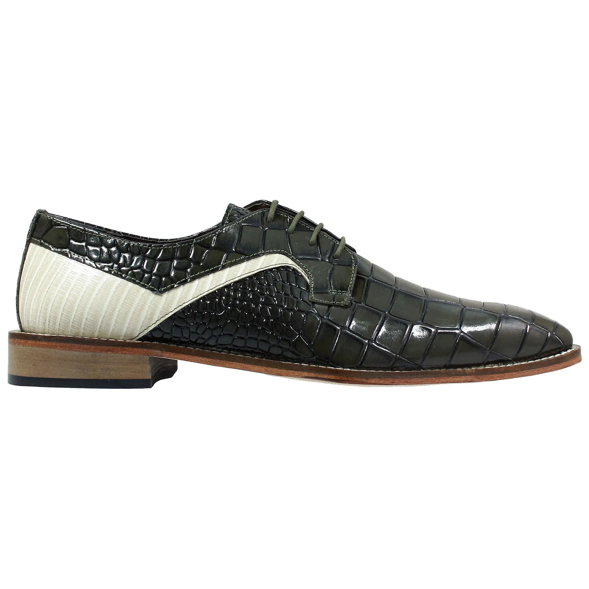 Triolo Olive Multi Oxford Shoes