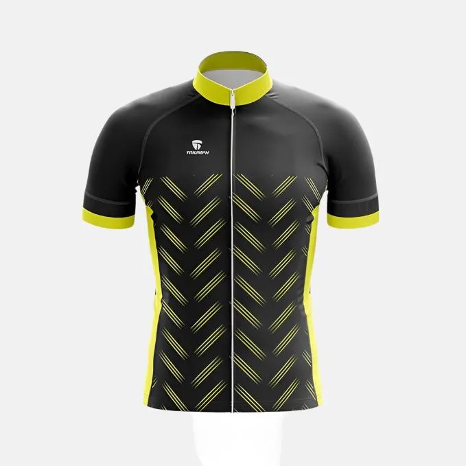 Triumph Cadence Men's Cycling Jersey -Black/Yellow