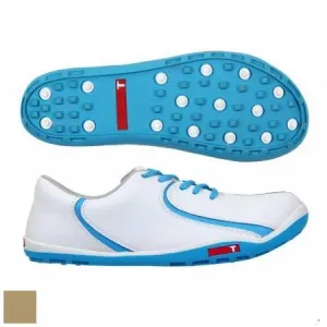 True Linkswear Ladies TRUE Isis Golf Shoes (#W1) 5.0 White/Blue (#0202)  TRL0007