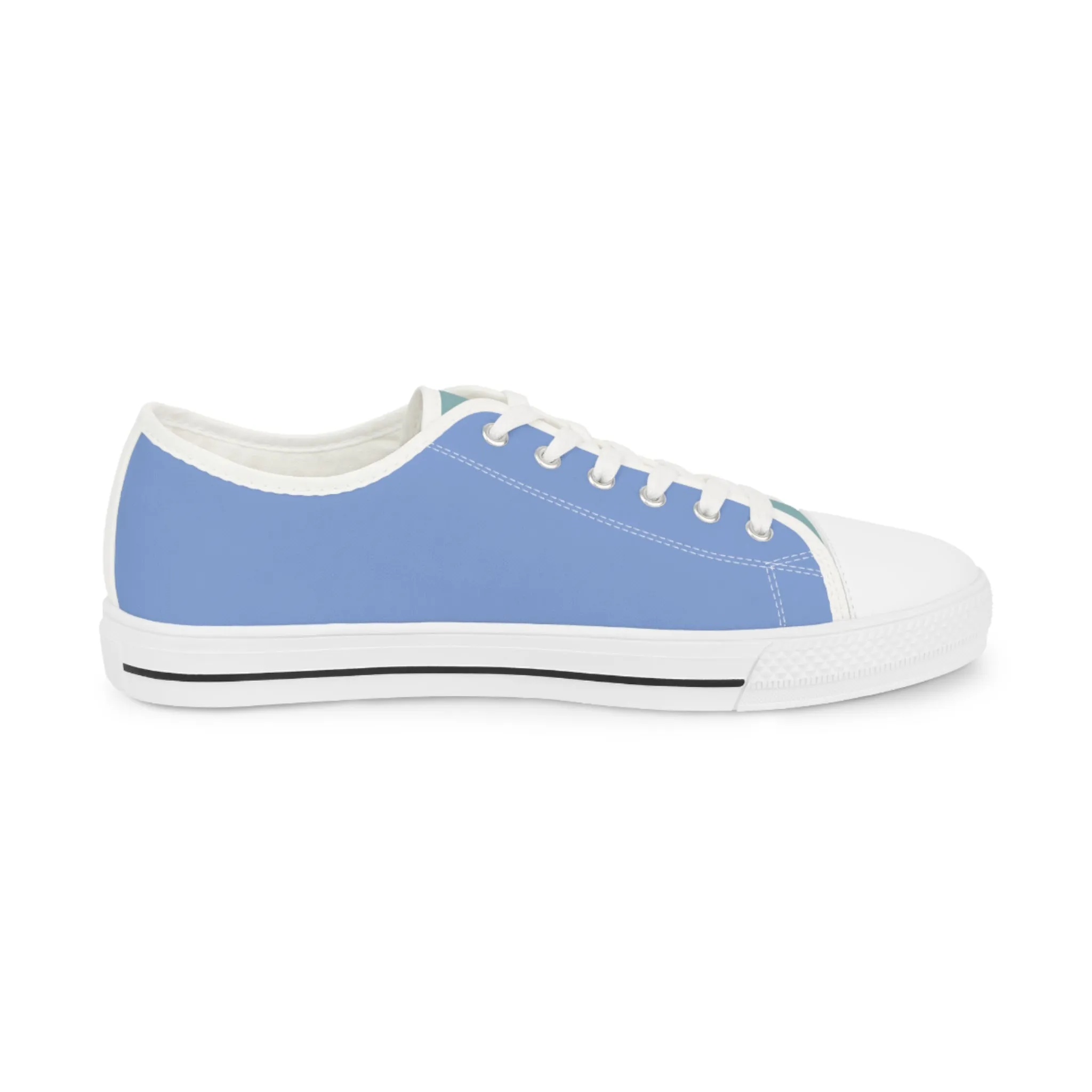 Turquoise Breeze Men's Two-Tone Low Top Sneakers - Step Into Calm – Where Cool Blues Meet Effortless Elegance!