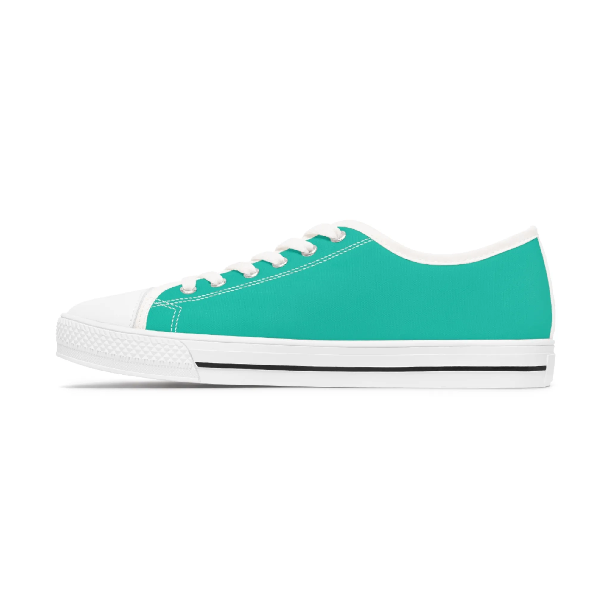 Turquoise Reef Ladies' Two-Tone Low Top Sneakers - Ride the Waves – Where Ocean Blue Meets Turquoise Cool!