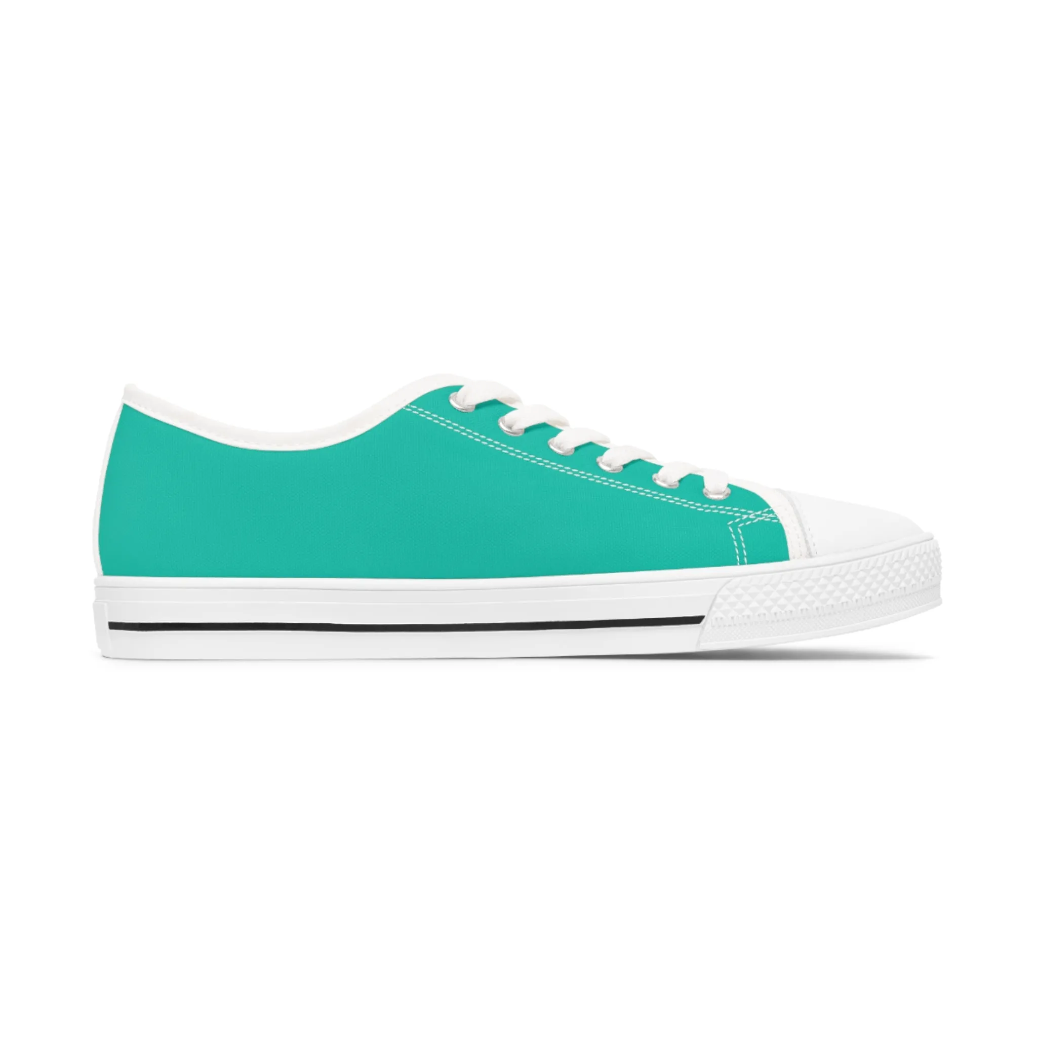 Turquoise Reef Ladies' Two-Tone Low Top Sneakers - Ride the Waves – Where Ocean Blue Meets Turquoise Cool!