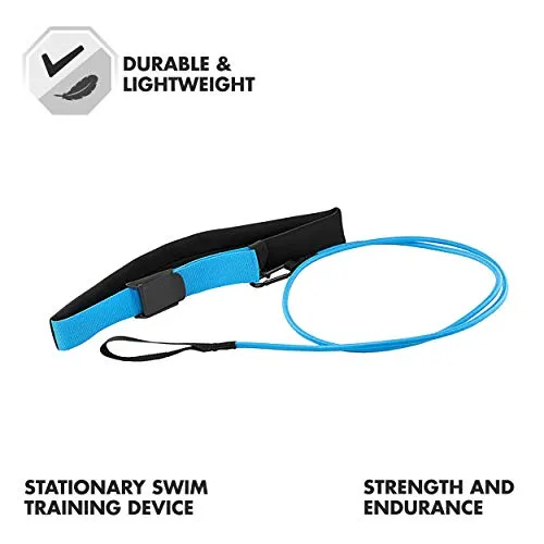 TYR Foam Aquatic Resistance Belt, (Black-Blue)